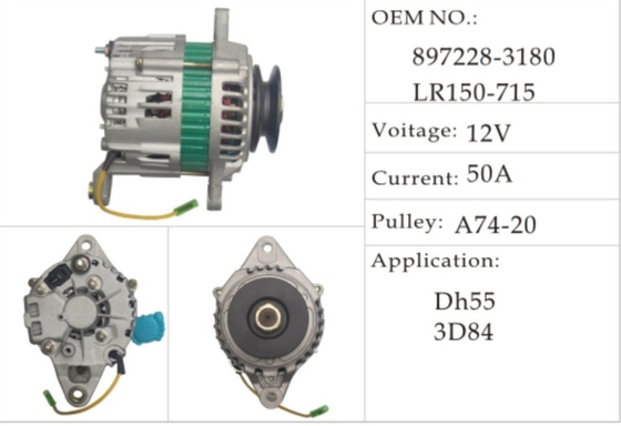 генератор DH55 4JB1 897228-3180 LR15-715 12V 50A A74-20 Doosan